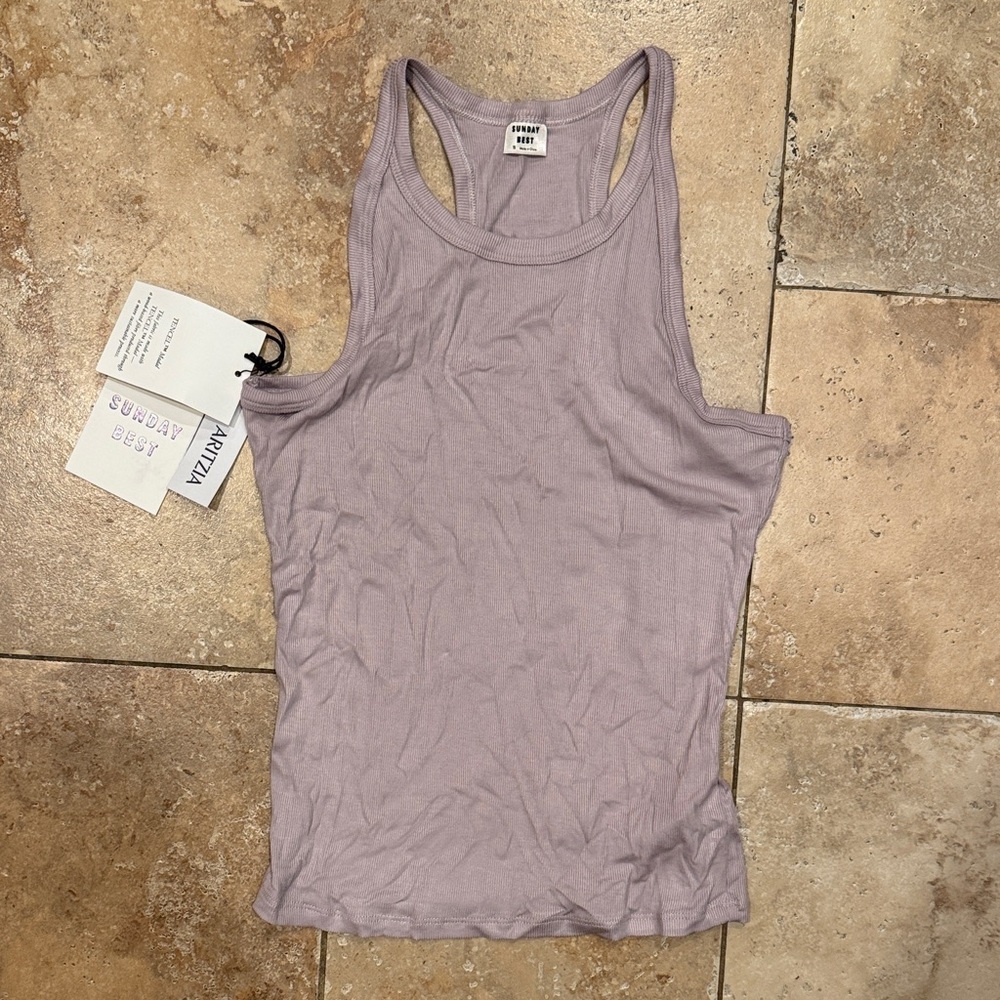 Aritzia Lavender Racerback Tank Top Sunday Best - Size Small